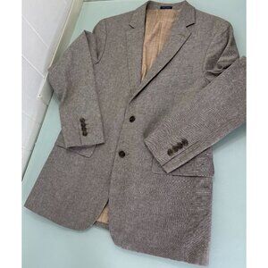 Stafford Blazer Sport Coat 38R Classic Fit Linen Cotton Blend Heather Beige